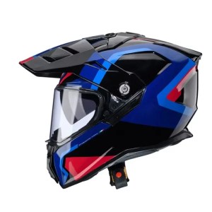 Caberg Tanami Scram Black/Red/Blue Adventure Motorcycle Helmet - Image 2