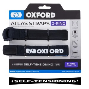 Oxford Atlas D-Ring 26mm x 1.2M Black (Pair)