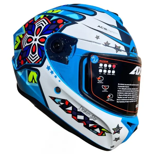 Axxis Draken S Star Matt Fluo Blue XL