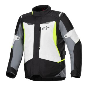 Motorcycle Jacket - Alpinestars ST-1 Waterproof Jacket Ice GreyDark GreyYellow Fluo