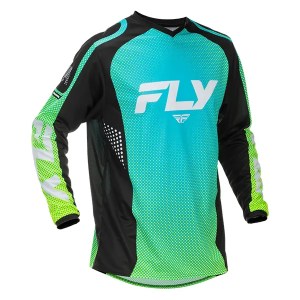 MX Jersey - Fly F-16 Jersey- AquaBlackWhite