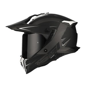 SGI Realm Ascent Gun-Metal/White Fibreglass Motorcycle HelmetSGI Realm Ascent Gun-Metal/White Fibreglass Motorcycle Helmet