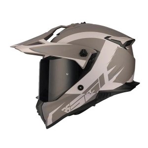 SGI Realm Ascent Sand/Gun-Metal Fibreglass Motorcycle Helmet