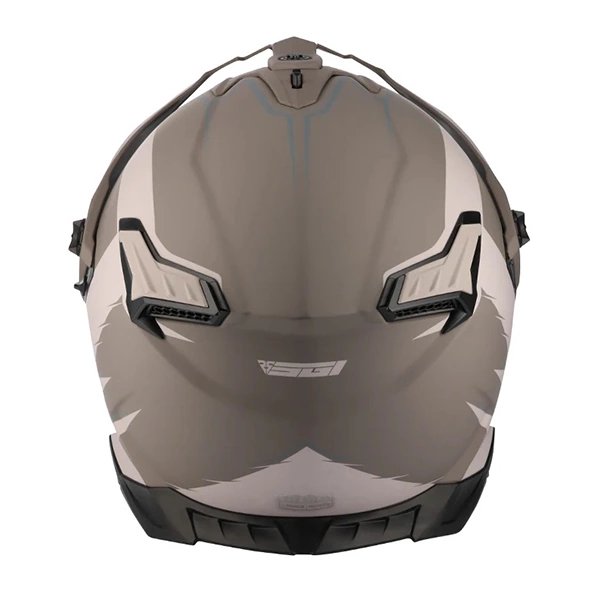 SGI Realm Ascent Sand/Gun-Metal Fibreglass Motorcycle Helmet - Image 2