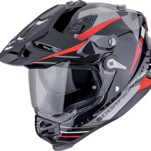 Scorpion ADF-9000 Air Feat Adventure Helmet Black Silver Red