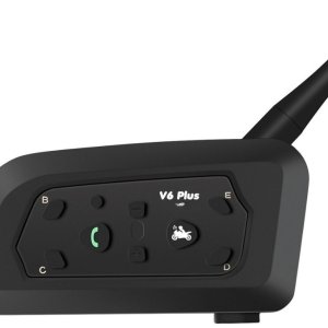 Motorcycle Helmet Intercom System- V6 Plus Helmet Intercom Single Unit