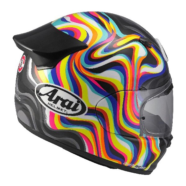 Arai Quantic Full Face Helmet- Swirl White - Image 2
